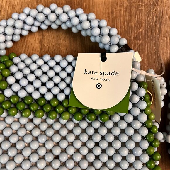 NWT Kate Spade x Target Collab Beaded Handbag in Blue and Green - Picture 5 of 14